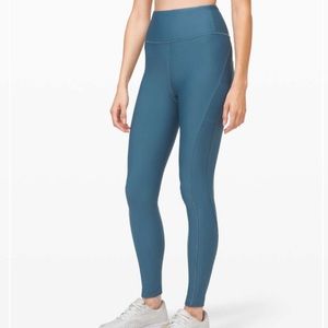 Lululemon Fleece Leggings Petrol Blue
